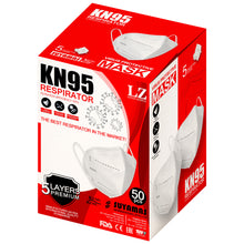 Load image into Gallery viewer, KN95 Respirators 50 Pcs Box